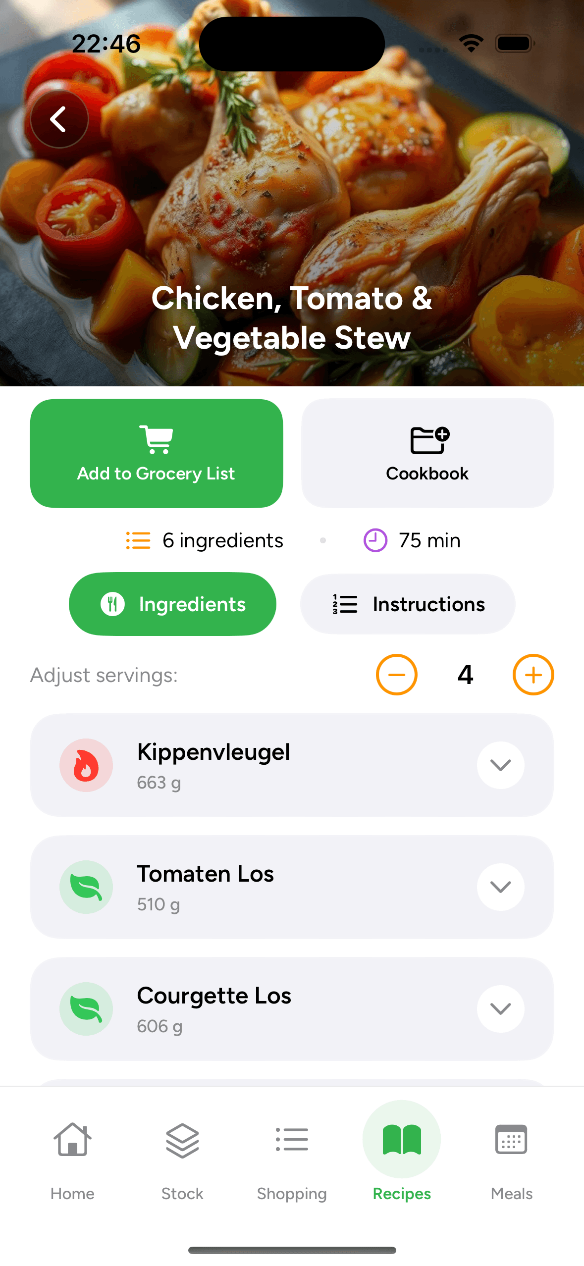 Stop worrying about dinner demo